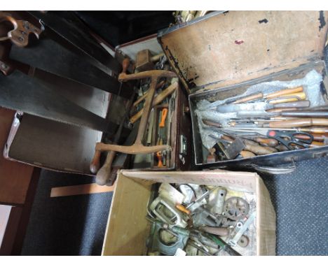 A selection of vintage tools etc