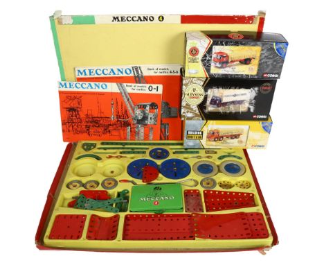 3 boxed Corgi diecast vehicles, including model no. 23701 Guinness Leyland Octopus with container, 1-50 scale model, Meccano 