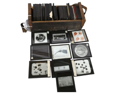 A collection of Victorian glass magic lantern slides 