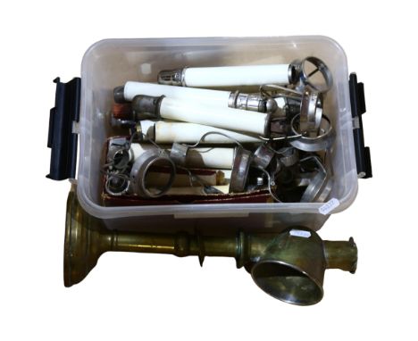 A quantity of Green's Peatent "Arctic" candle lamp fittings etc 