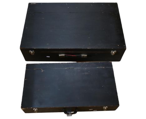 2 Vintage carpenter's/joiner's toolboxes, no tools included, largest L80cm, H20cm, W50cm 