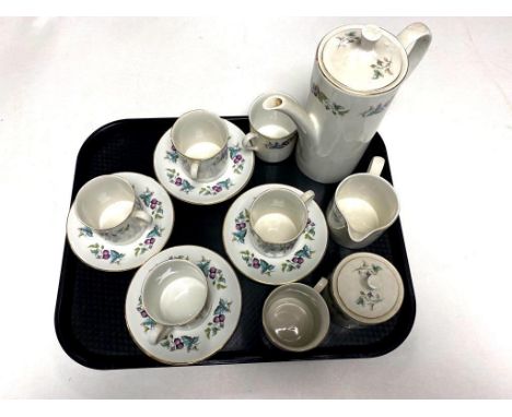 A tray of fifteen piece Myott coffee service 