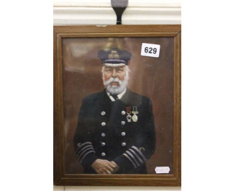 Oil Painting Portrait of a Sea Captain thought to be Captain Edward Smith of the Titanic