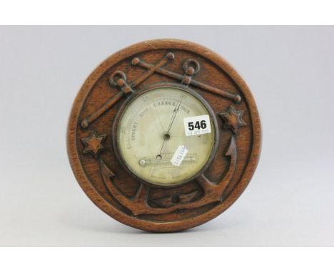 Nautical Oak Cased Holosteric Barometer