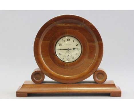 Art Deco Waltham Mantle Clock, possibly made from the propeller of a Spitfire