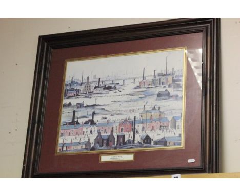 Framed and Glazed Lowry Print 'Industrial Landscape'