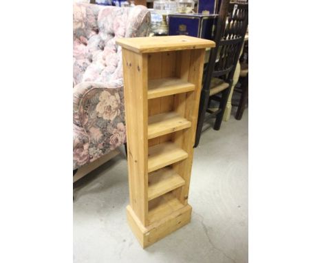 Pine Narrow Five Shelf Unit