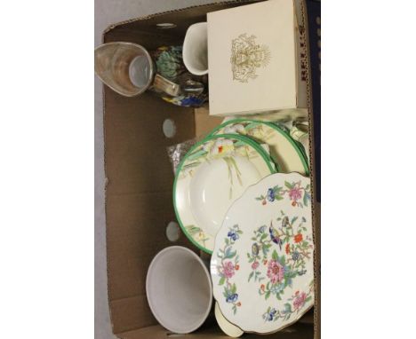 Mixed Lot of Ceramics including Mason's, Boxed Wade Bells Whiskey Decanter 'Andrew & Sarah', Radford Jug, Denby Vase, Poole P