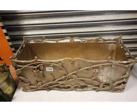 Cast Gilt Sprayed Metal Window Box Planter