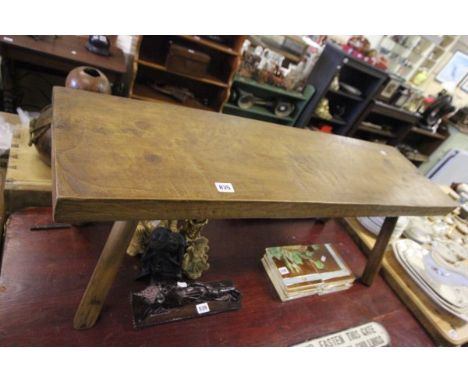 Vintage Honey Elm Pig Bench