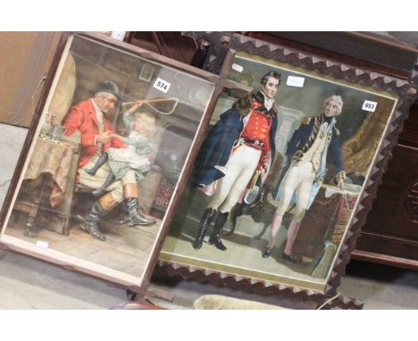 Framed Print Nelson and Wellington in an Oxford Frame and one other 'Tally Ho'