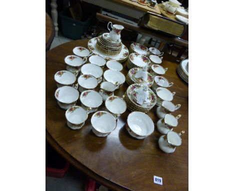 A Royal Albert Country Roses Tea and Dinner Service