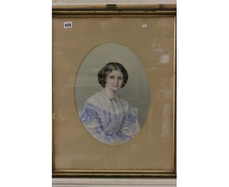 Watercolour Portrait of an Edwardian Lady