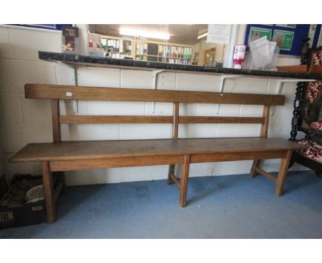Victorian Oak Railway Bench