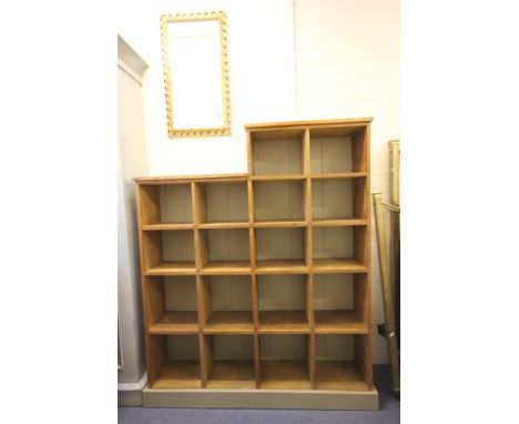 A Large Part Painted 18 Section Pigeon Hole Shelf 