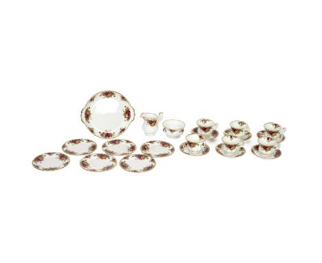 Royal Albert "Old Country Roses" 21 piece tea set in original box and packaging, to include 6 x tea plates, 6 x Saucers, 6 x 