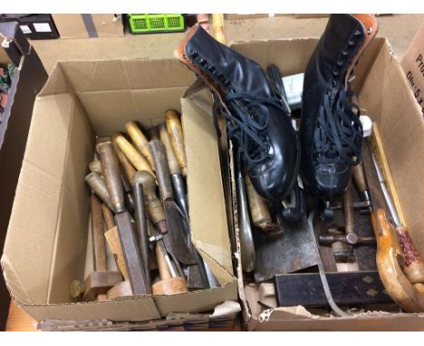 Two boxes of tools etc.