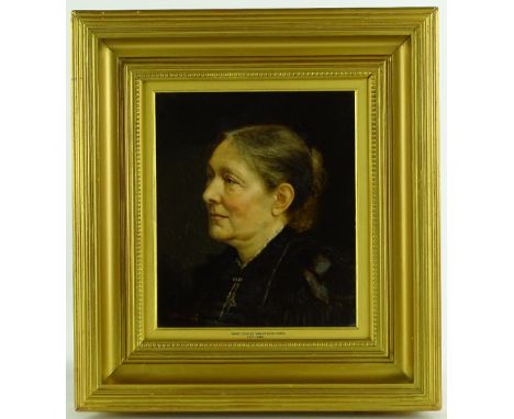 Alfred Charles Havell (1855-1928), oil on canvas, portrait of Mary, wife of GPB Forbes, signed and dated 1902, 13" x 11", fra