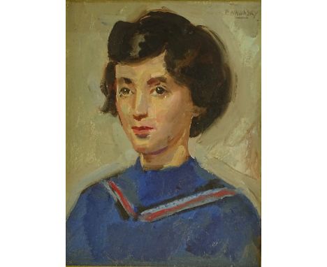 Philip Naviasky (1894-1983), oil on board, portrait of a woman, signed, 14" x 10", framed.