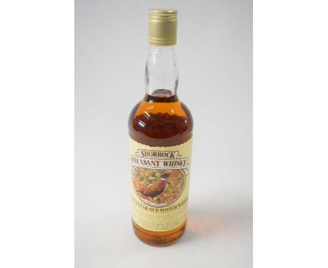 One bottle Shorrock Pheasant Whisky, 8yo Scotch, 40% vol, 75cl, blended promotional bottle for Shorrocks Security