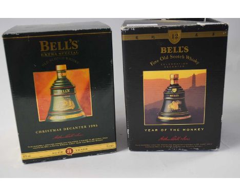 Bells Extra Special Old Scotch Whisky, Christmas decanter 1995, 70cl, with original box, together with Bells Fine Old Scotch 