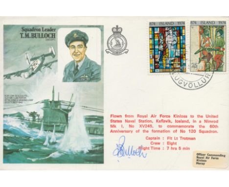 WW2 Top Uboat hunter Sqn Ldr Terence Bulloch DSO DFC signed on his own Historic Aviators cover. Good condition. All autograph