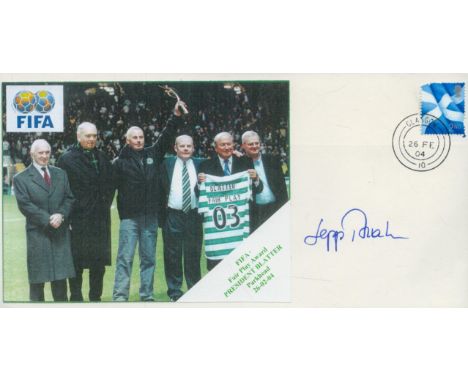 Football Sepp Blater FIFA President signed 2004 Celtic Soccer Fairplay awards cover with 26/2/2004 Glasgow CDS postmark. Good