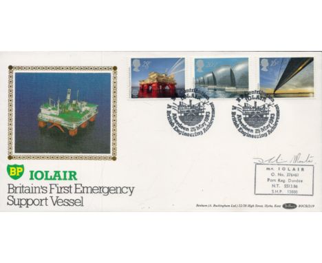 1983 rare Benham official BP Iloair Engineering FDC BOCS(2)19, carried on MV Iloair and signed by the Master of Britains 1st 