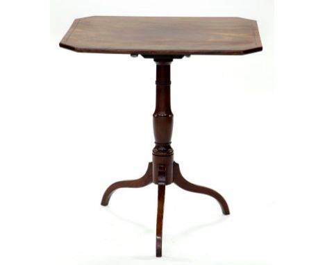 A GEORGE III MAHOGANY TRIPOD TABLE, 64CM W