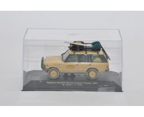 Scarce TSM True Scale Miniatures Model Land Rover Range Rover Camel Trophy Winner. As New. 