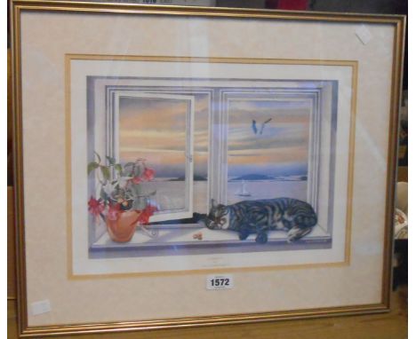 †Patsy Swanborough: a framed signed limited edition coloured print entitled 'Samson II' - signed and numbered 50/1000