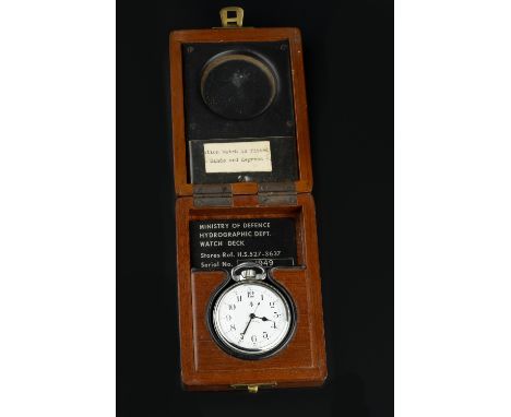 A NAVIGATION MASTER DECK WATCH BY HAMILTON, for the Ministry of Defence, Hydrographic Dept. c. 1942, Serial Number 1949-1942,
