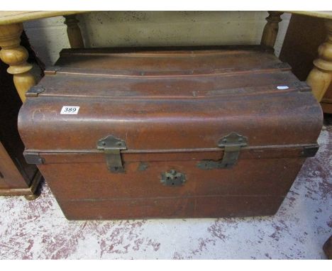 Vintage tin trunk