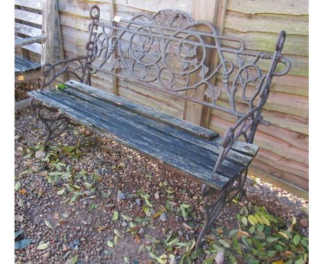 Cast iron garden bench