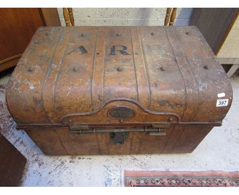 Vintage tin trunk