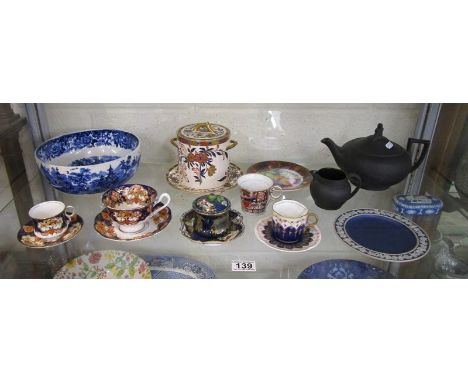 Shelf of ceramics to include Royal Albert