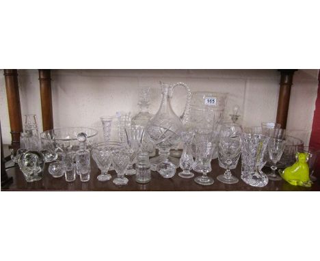 Shelf of glass to include paperweights