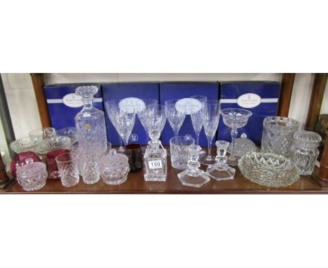 Shelf of glass to include Royal Doulton