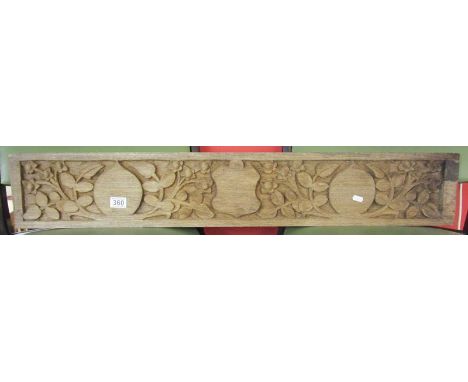 Carved oak panel