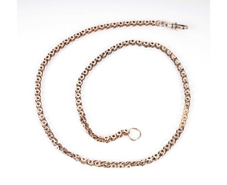A 9ct yellow gold fancy link chain necklace, each link with star pierced design, 16.1g gross.
