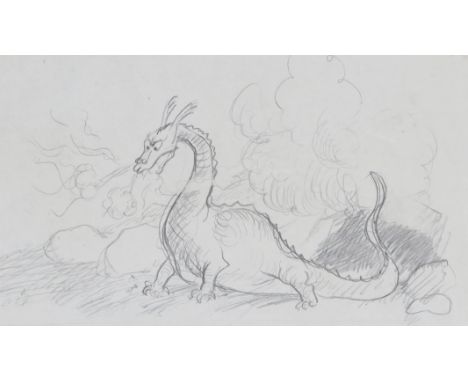 ‡ Ernest Howard Shepard (1879-1976) ‘Everybody said oo-oo-oo’, An illustration for the Reluctant Dragon by Kenneth Grahame Pe