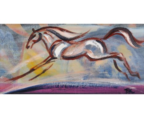 ‡ Terry Barron Kirkwood (20/21st Century) Silver Grey; Horse sketch Two, both signed with initials, one titled verso One oil 