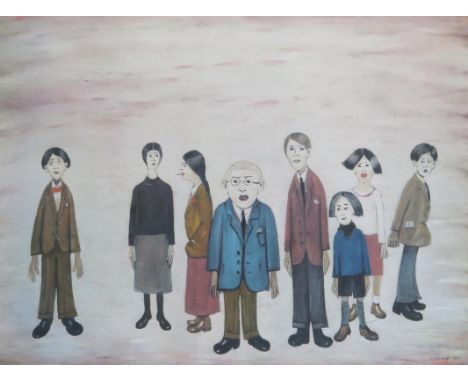 ‡ Laurence Stephen Lowry RA (1887-1976) His Family Signed and stamped with Fine Art Trade Guild blindstamp Lithograph 52 x 70