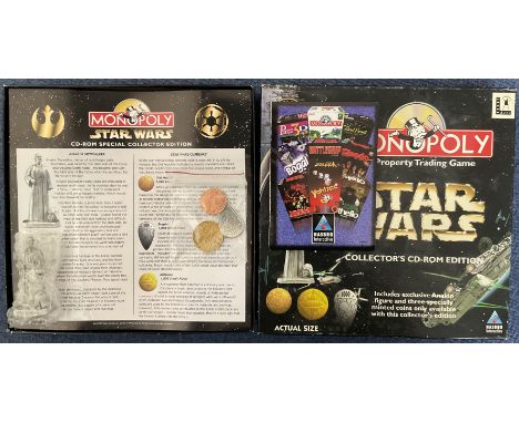 Monopoly Star Wars Collectors CD-Rom Edition by Hasbro Inc 1997, "no CD-Rom" box contains three specially minted coins only a