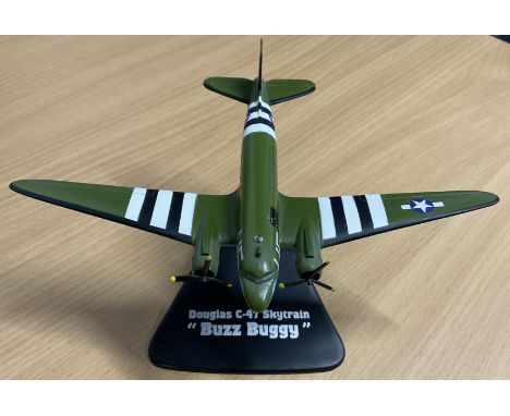 Douglas C-47 Skytrain "Buzz Buggy" Die-Cast Model with Stand in good conditionWe combine postage on multiple winning lots and
