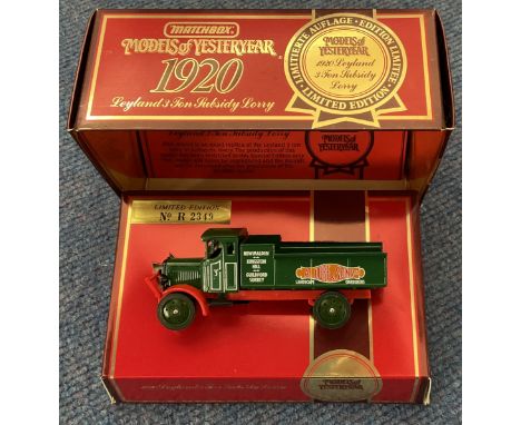 Limited Edition Die-Cast Boxed Model of Yeasteryear by Matchbox 1920 Leyland 3 Ton Subsidy Lorry (A Luff and Sons Ltd) Limite