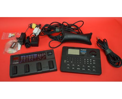 Alessis SR-16 16 BIT stereo Drum Machine and a ZOOM PLAYER 2100 sampler etc.