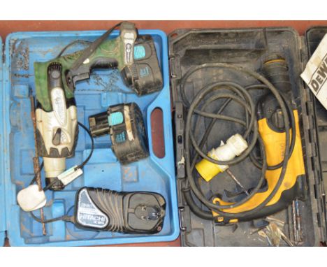 POLICE > DeWalt 110volt drill and a Hitachi 240v drill.  [NO RESERVE] [VAT ON HAMMER PRICE]
