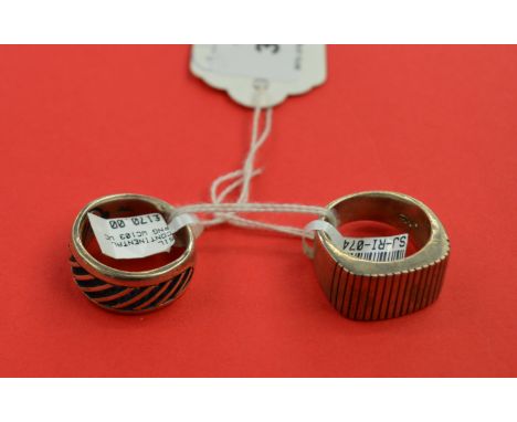 Two designer rings [VAT INCLUDED IN THE HAMMER PRICE ON THESE LOT - note this doesn't affect non-VAT registered bidders]

