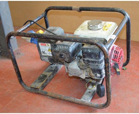 POLICE > Honda GX200 petrol generator.  [NO RESERVE] [VAT ON HAMMER PRICE]
